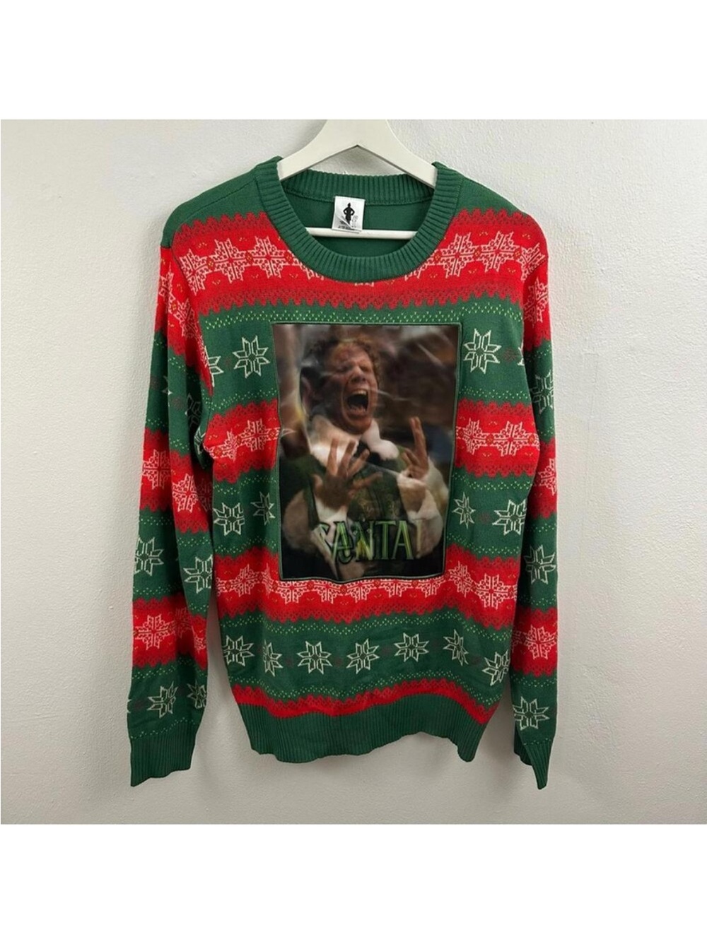 Elf Women’s Ugly Christmas Graphic Sweater Size S